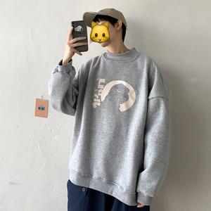 抓绒厚实版 冬慵懒风加绒半高领大码卫衣打底 A025-W952-P58 控68图片