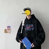 2026春装原创字母潮流宽松连帽大码卫衣情侣A025-W151-P50控68，男装卫衣，电商A025