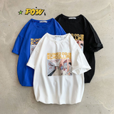 2026夏装热卖款创意字母印花宽松圆领短袖T恤大码A025-T738-P30，男装T恤，电商A025