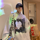 W987A-P50控68高品质2025秋冬新款美式高街加绒半高领卫衣，男装卫衣，电商A025