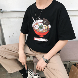2026夏装新款港风卡通图案印花宽松短袖T恤 A025-T303-P30 39图片