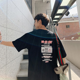 2026夏装复古字母印花宽松圆领短袖T恤潮teeA025-T706-P30控39，男装T恤，电商A025