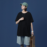 2026夏装新款百搭小清新纯色圆领短袖T恤中性情侣风A025-T33-P12，男装T恤，电商A025