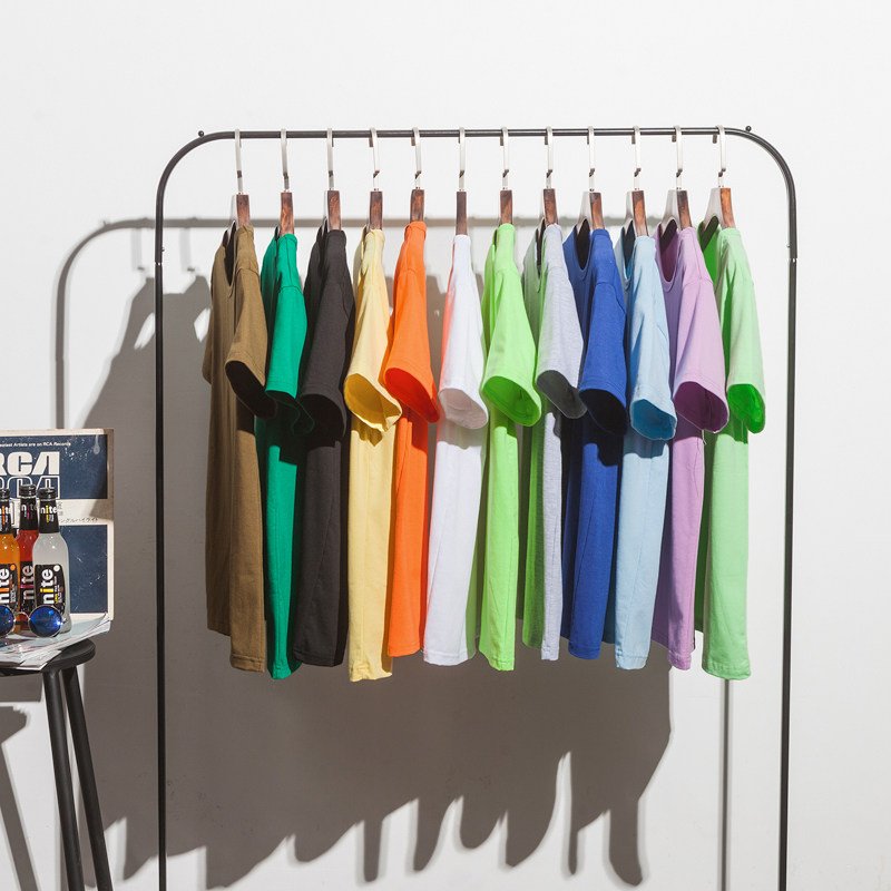 2026夏装大货款大码纯色圆领短袖T恤日系打底衫A025-T33-P12，男装T恤，电商A025