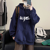W618A-P55控78加绒652023少年感穿搭美式宽松连帽360g卫衣，男装卫衣，电商A025