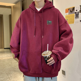 W583A-P55控78加绒65抖音重磅~2025秋装简约字母连帽卫衣，男装卫衣，电商A025