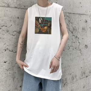 2026夏装新款ins潮牌宽松休闲无袖T恤运动坎肩背心 A025-B291-P25图片