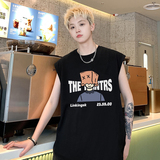 @2025夏hiphop嘻哈潮牌背心休闲无袖t恤坎肩A025-B329-P25控38，男装背心/马甲，电商A025
