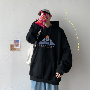 2026春装原创火山字母宽松连帽卫衣大码情侣 A025-W155-P50 控68图片
