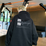 W655A-P50控68现货2025春装简约字母宽松连帽卫衣外套大码，男装卫衣，电商A025