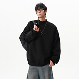 2025秋冬装纯色加厚加绒半高领卫衣打底内搭卫衣A025-W933-P45，男装T恤，电商A025