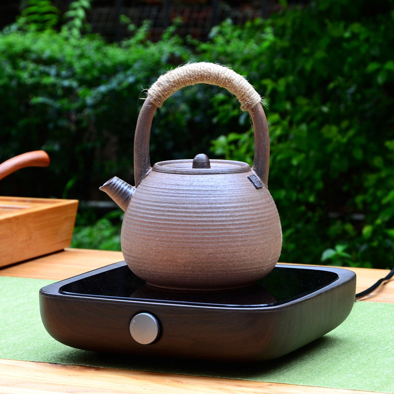 煮茶壶2023新款陶壶电陶炉明火围炉老白茶黑茶砖茶专用提梁壶单壶