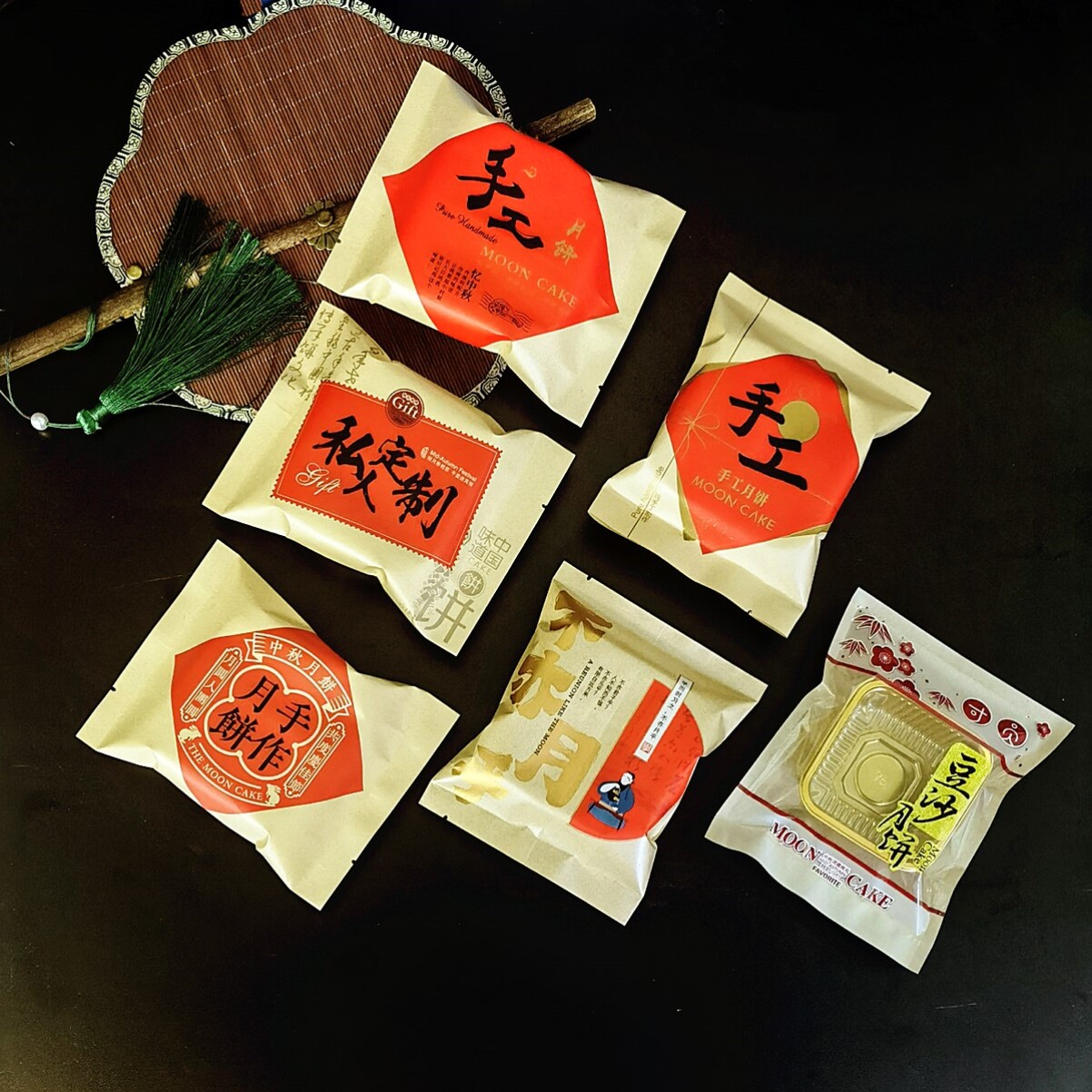 私人手工月饼牛皮纸袋125克中秋50/75G包装袋子冰皮月袋100克