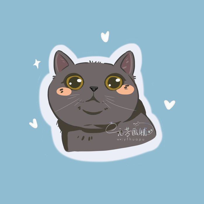 元芳马克笔q版情侣头像卡通人物漫画宠物婚礼设计肖像个性定制画