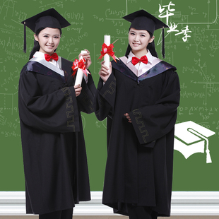 包邮学士服文理工科毕业服学士帽学士学位服垂布毕业礼服硕博士服