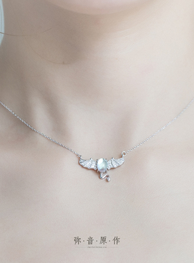 弥音原作暗夜恶魔色彩女蝙蝠项链