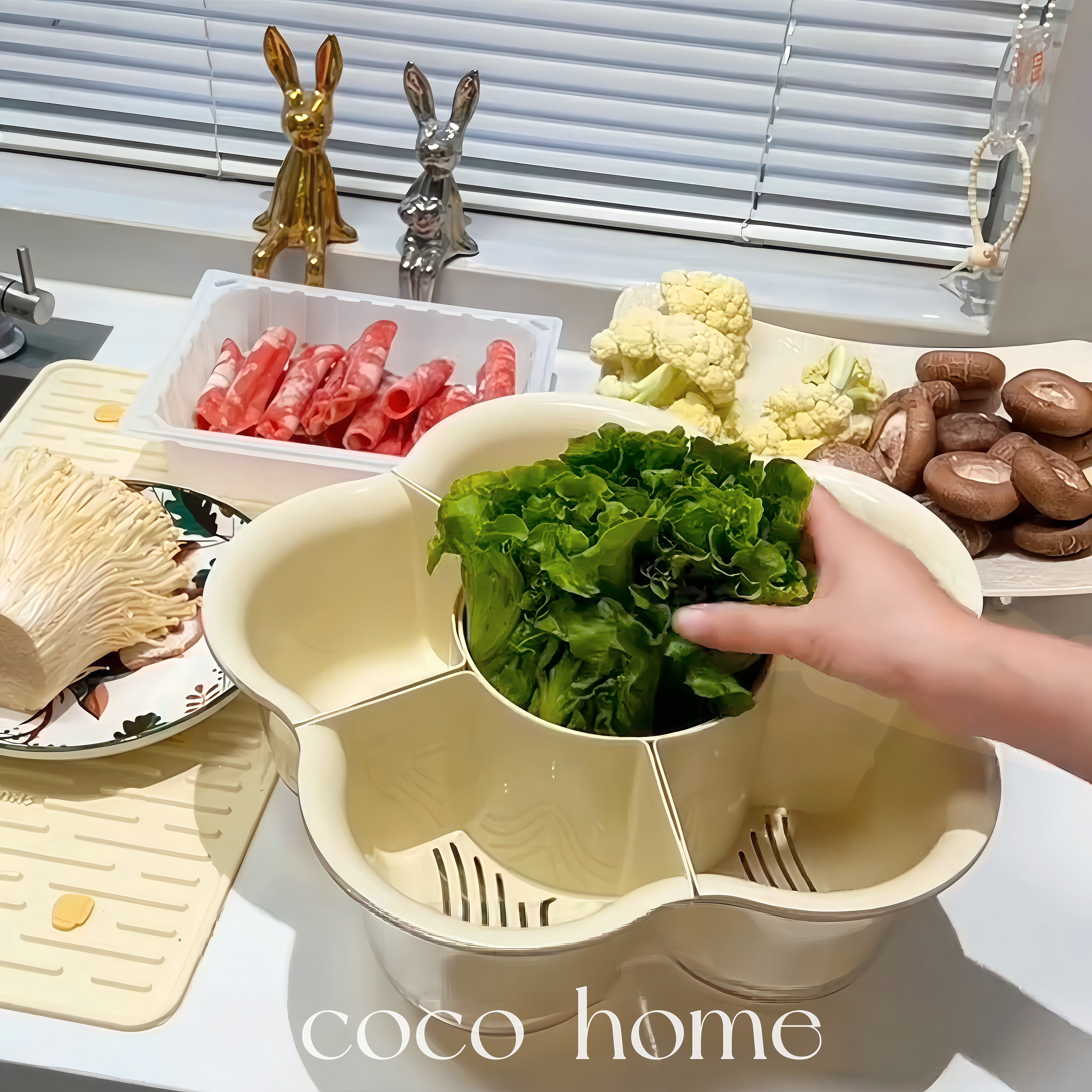 厨房分格备菜盘可旋转九宫格火锅格子火锅配菜盘家用收纳盒火锅菜,厨房/烹饪用具,配菜/备菜盘,淘宝优惠券,粉丝福利购,淘宝优惠卷