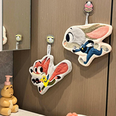 疯狂动物城尼克朱迪情侣擦手巾可爱浴室厨房吸水悬挂式 擦手巾同款