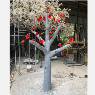 仿真木棉花树玉兰花树商场造景室内装饰摆放舞台道具橱窗美陈定制