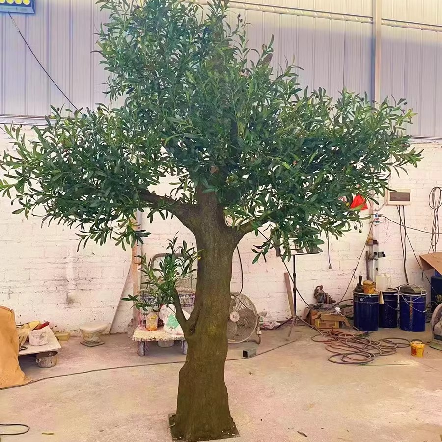 落地装饰大型植物假花橄榄树定制