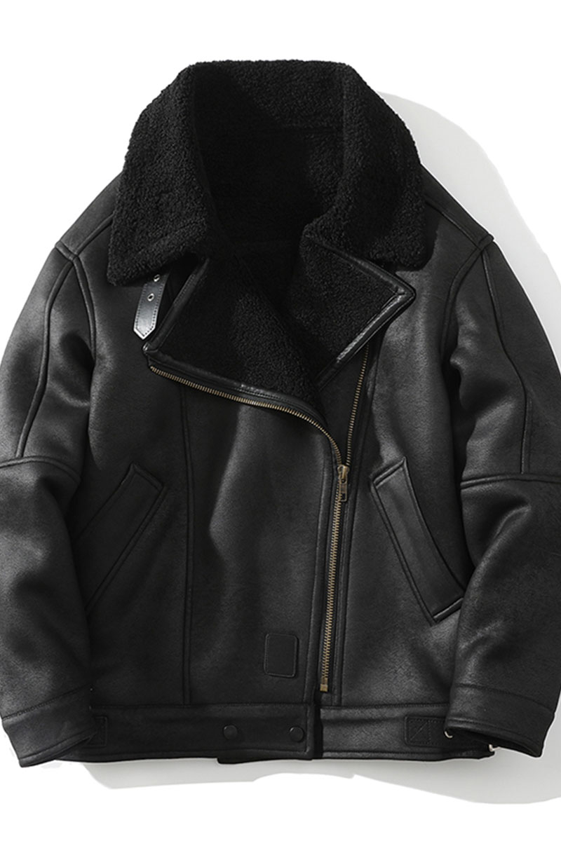 日系白底25年冬季新款皮毛一体加绒夹克男外套D209A-PT578A-P255,男装夹克,电商D209A