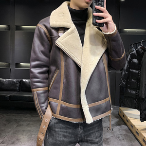 店主风2025冬季新款大码皮毛一体夹克外套男D209A-PT8808-P265图片