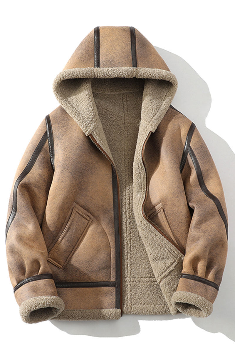 日系白底冬季主推新款皮毛一体夹克外套D209A-PT5858A-P265两色,男装夹克,电商D209A