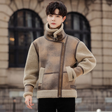 2025年冬季主推新款大码皮毛一体夹克外套D209A-PT239-P255，男装夹克，电商D209A