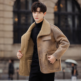 tim外景风2025年冬季大码皮毛一体休闲保暖外套D209A-PT989-P255，男装棉衣，电商D209A