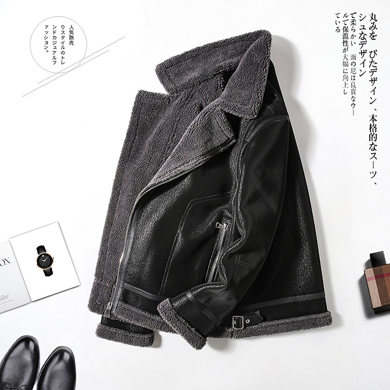 2025年冬季新款大码皮毛一体休闲夹克外套男D209A-PT6699-P245,男装夹克,电商D209A