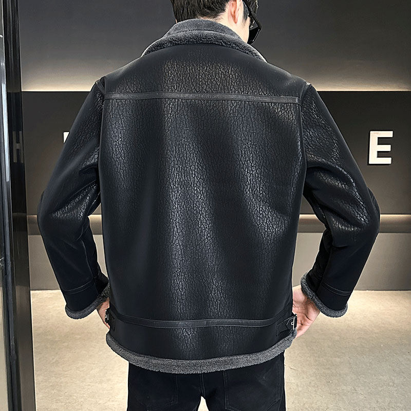 店主风25年冬季新款皮毛一体加绒夹克男外套D209A-PT6699-P245,男装夹克,电商D209A