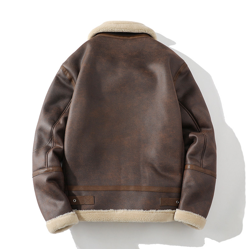 日系白底25年冬季新款皮毛一体加绒加厚夹克外套D209A-PT918-P245,男装夹克,电商D209A