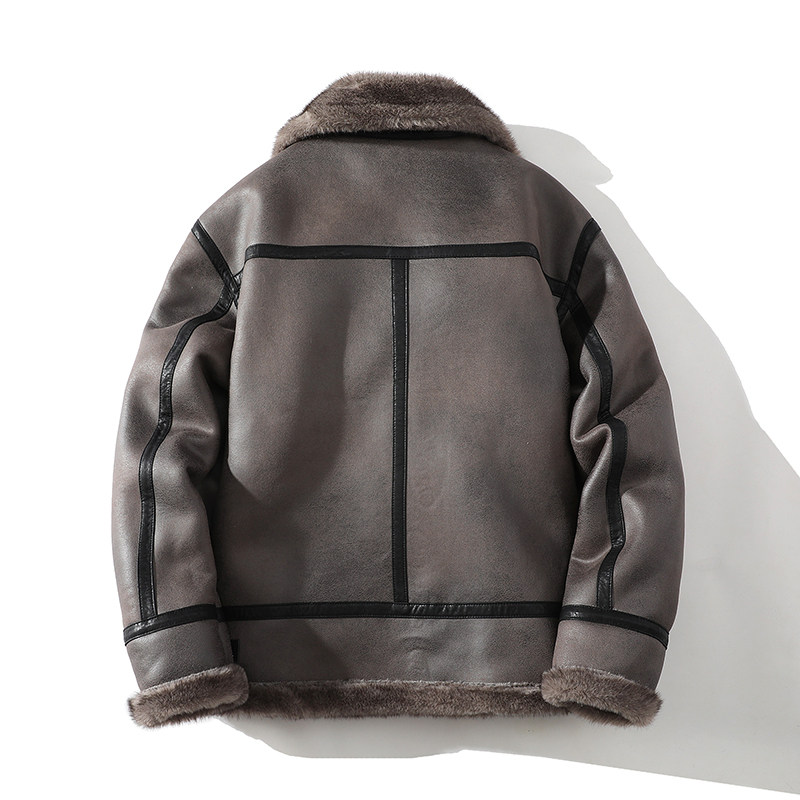 25年冬季新款高端皮毛一体加绒加厚夹克男外套D209A-PT555A-P330,男装夹克,电商D209A