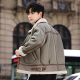 tim25年冬季新款皮毛一体加绒加厚夹克男外套D209A-PT222-P245，男装夹克，电商D209A