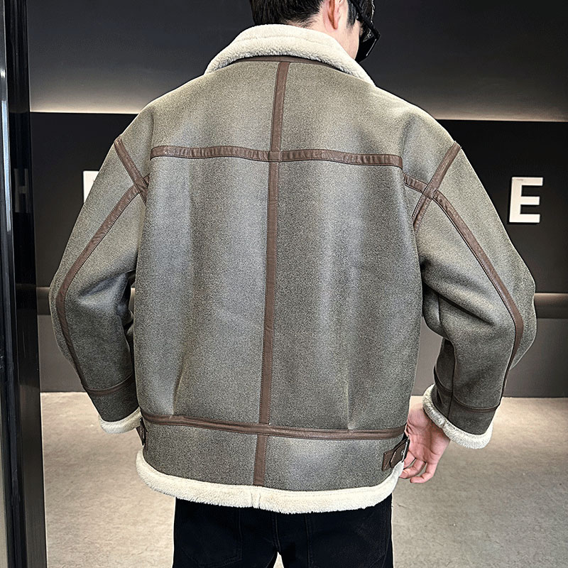 店主风25年冬季新款皮毛一体加绒加厚夹克外套D209A-PT222-P245,男装夹克,电商D209A