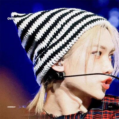 STRAYKIDS李龙馥felix毛线帽ins