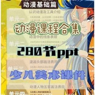 【79】少儿动漫教案创意美术课程体系画室培训机构教学PPT课件