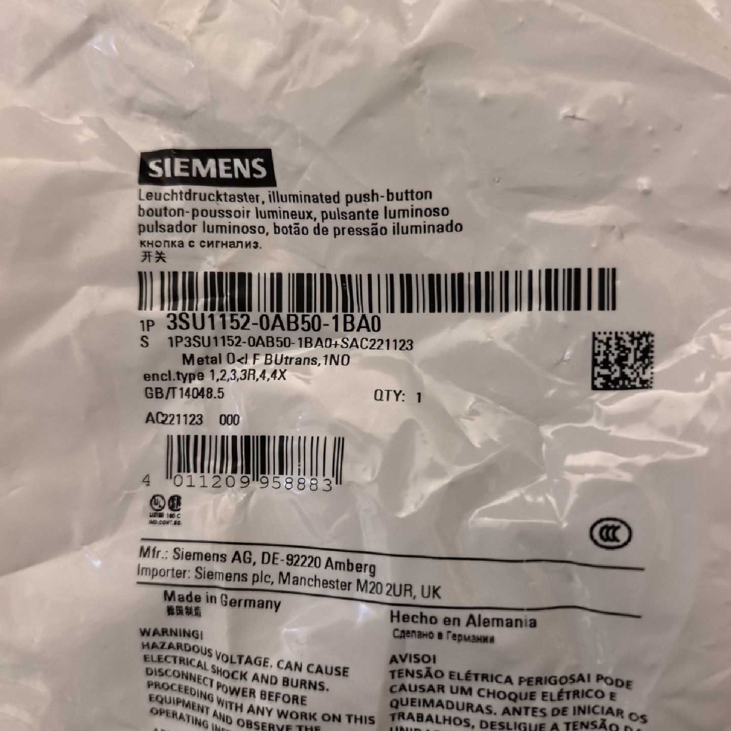 询-3SU11520AB501BA0按钮