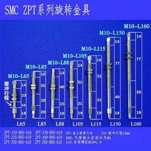 回转缓冲工业机械手气动元 防转 SMC真空吸盘固定座支架金具ZPT