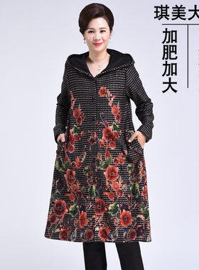 中老年外套加绒风衣妈妈装