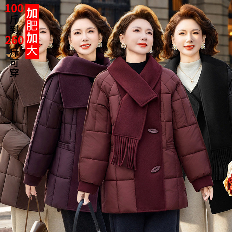中老年女装冬装棉服妈妈装200斤