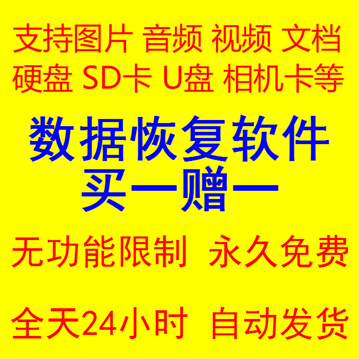 数据恢复软件电脑移动硬盘U盘SD内存卡照图片文档音视频手机恢复