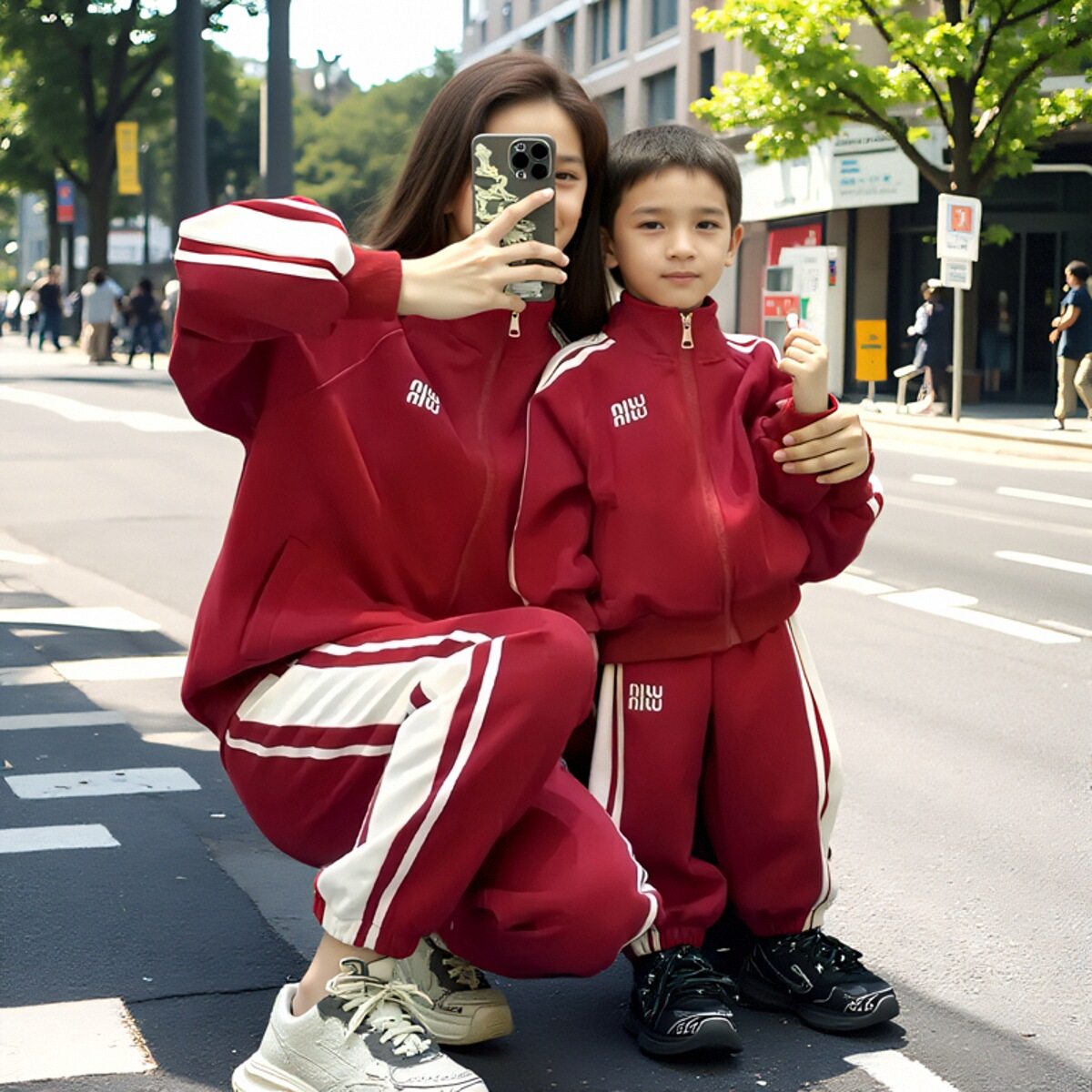 亲子运动套装秋季2025新款母子母女一家三口班服亲子装外套两件套,童装/婴儿装/亲子装,亲子装/亲子时装,淘宝优惠券,粉丝福利购,淘宝优惠卷