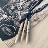 画橡皮章刻刀笔手工木雕篆刻 版 啄木鸟刻刀版 画刻刀套装