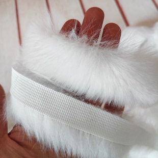 仿兔毛辅料毛边diy童装旗袍唐装汉服斗篷醒狮帽虎头鞋毛条花边绒