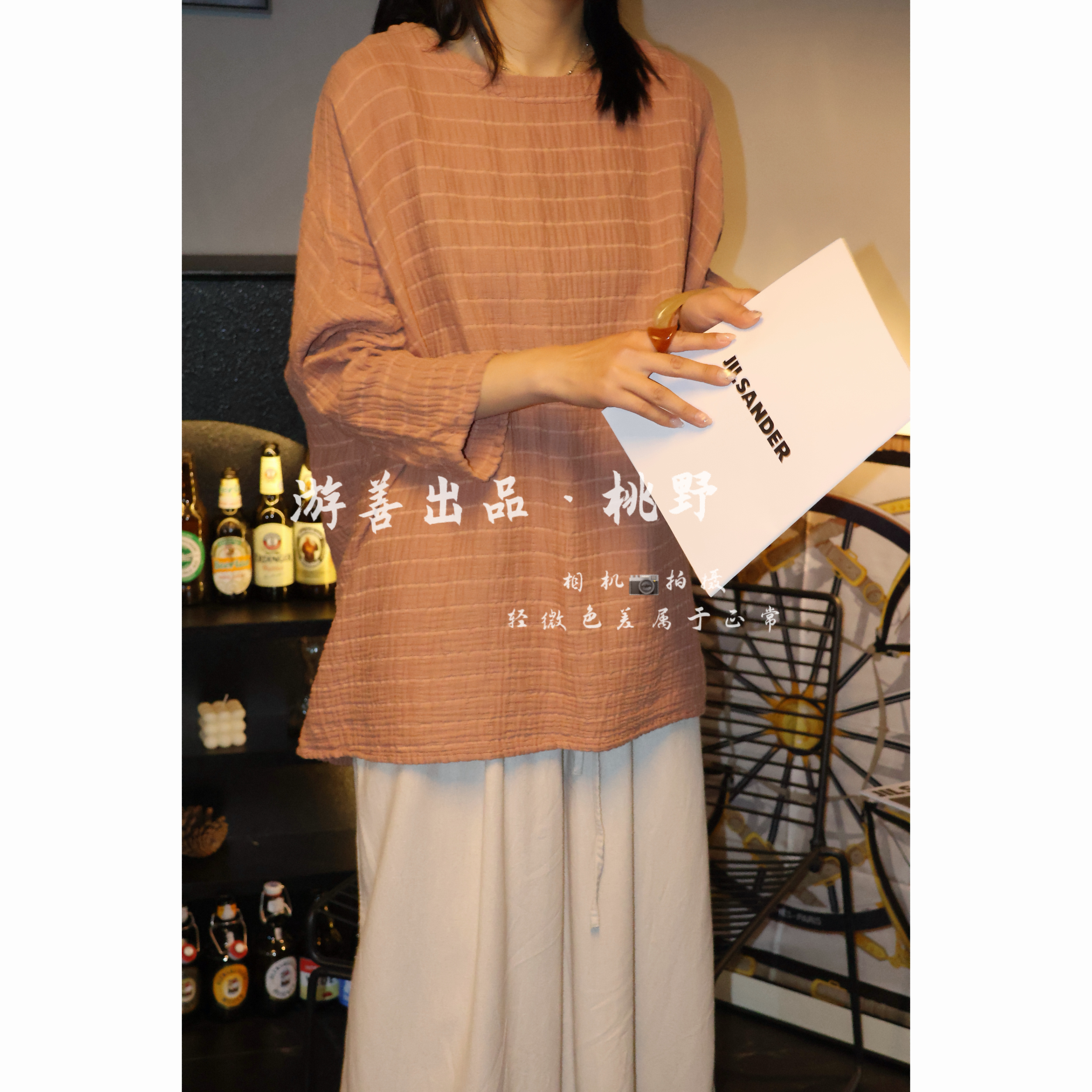 26年春款麻T三层机理亚麻套头上衣显瘦极简打底   长80胸156sx