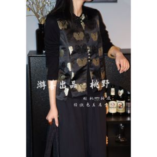 26年春新款马甲外套缎面提花极简新中式春装上衣