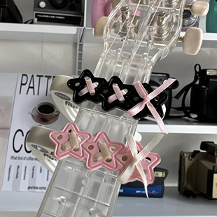 微笑时光自制Y2K奶油星星蝴蝶结尤克里里变调夹吉他芭蕾风高颜值