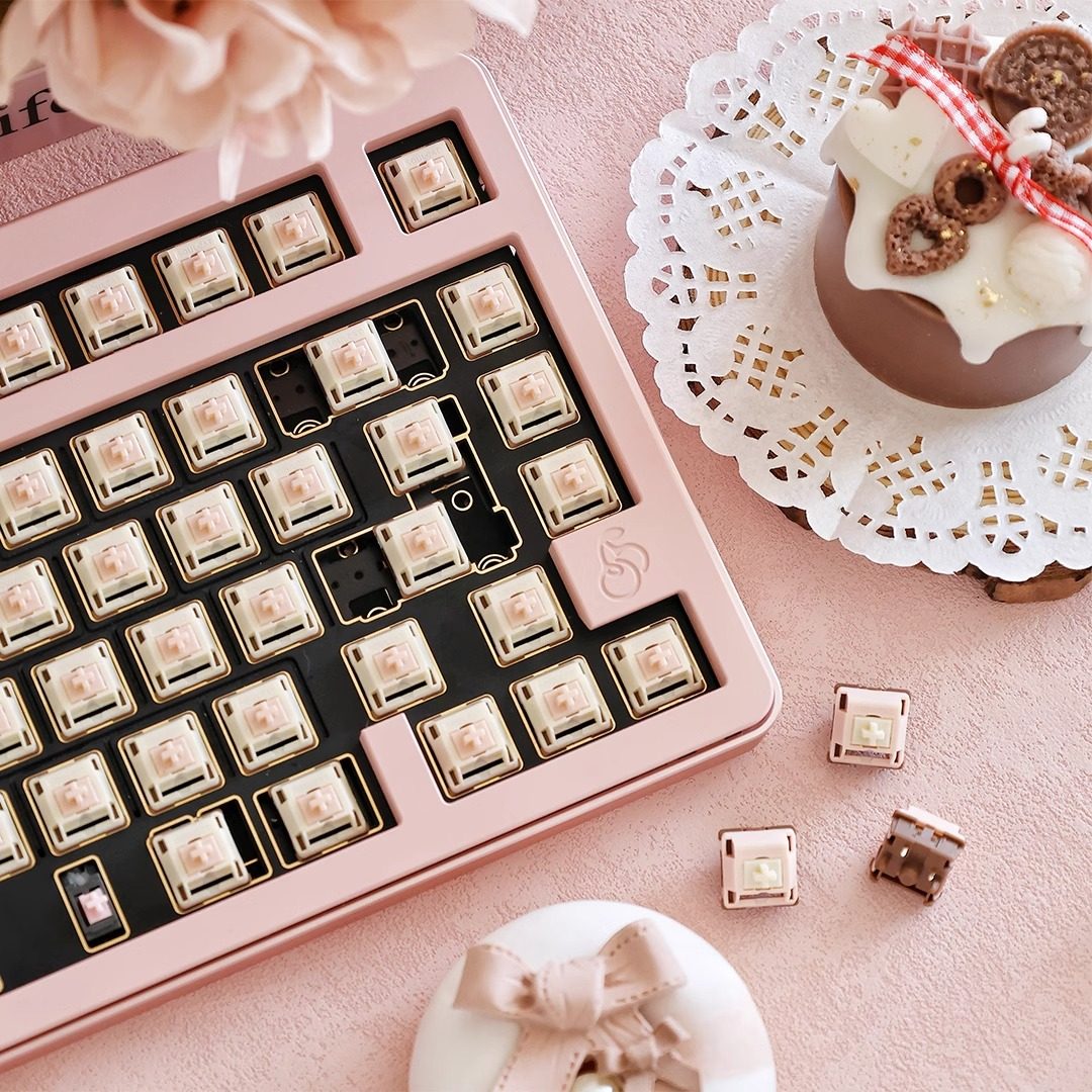 Poro轴线性小石子音轴体热拔插客制化机械键盘轴体灵猫&hmx