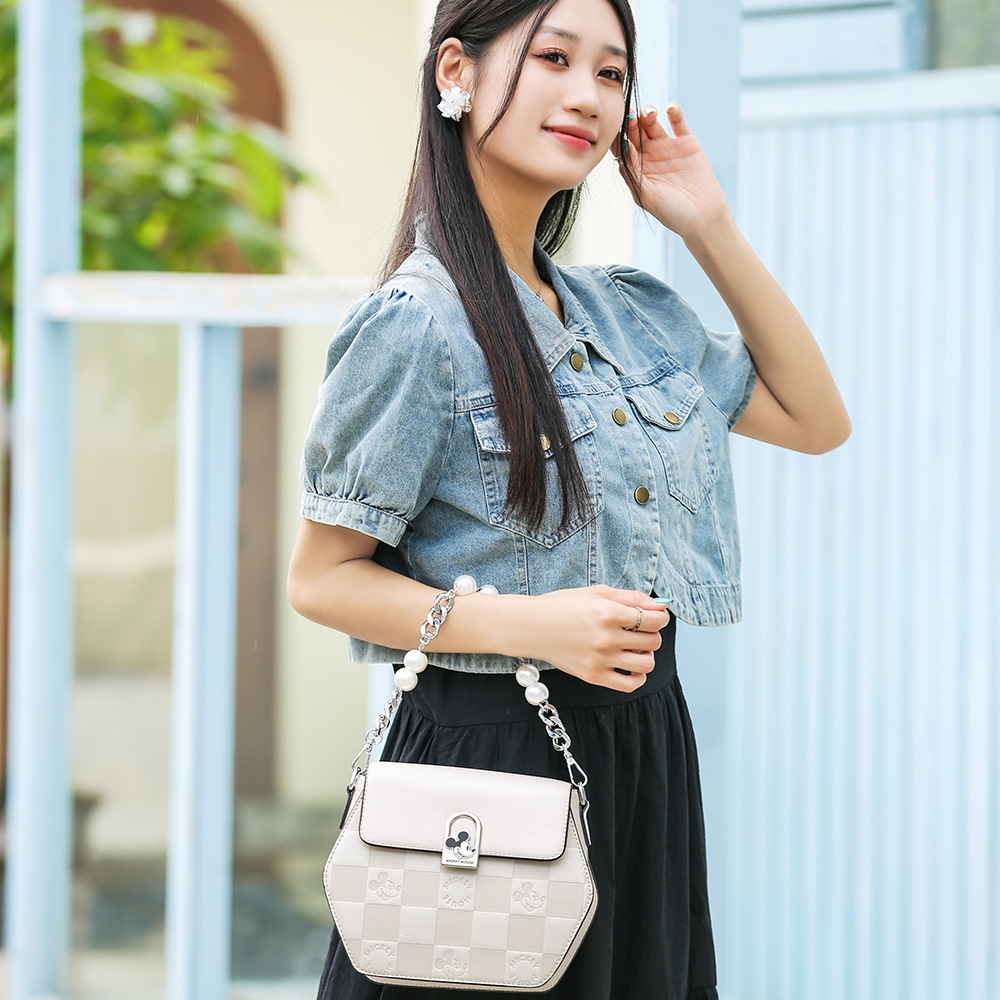 漂亮好包配美女迪士尼米奇皮包学生少女手拎单肩斜挎多用通勤肩包